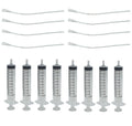 8Pcs Pet Bird Parrot Milk Feeding Syringe Set Bird Hand Feeding Syringe with Soft Feeding Tubes for Feeding Pets 10ml